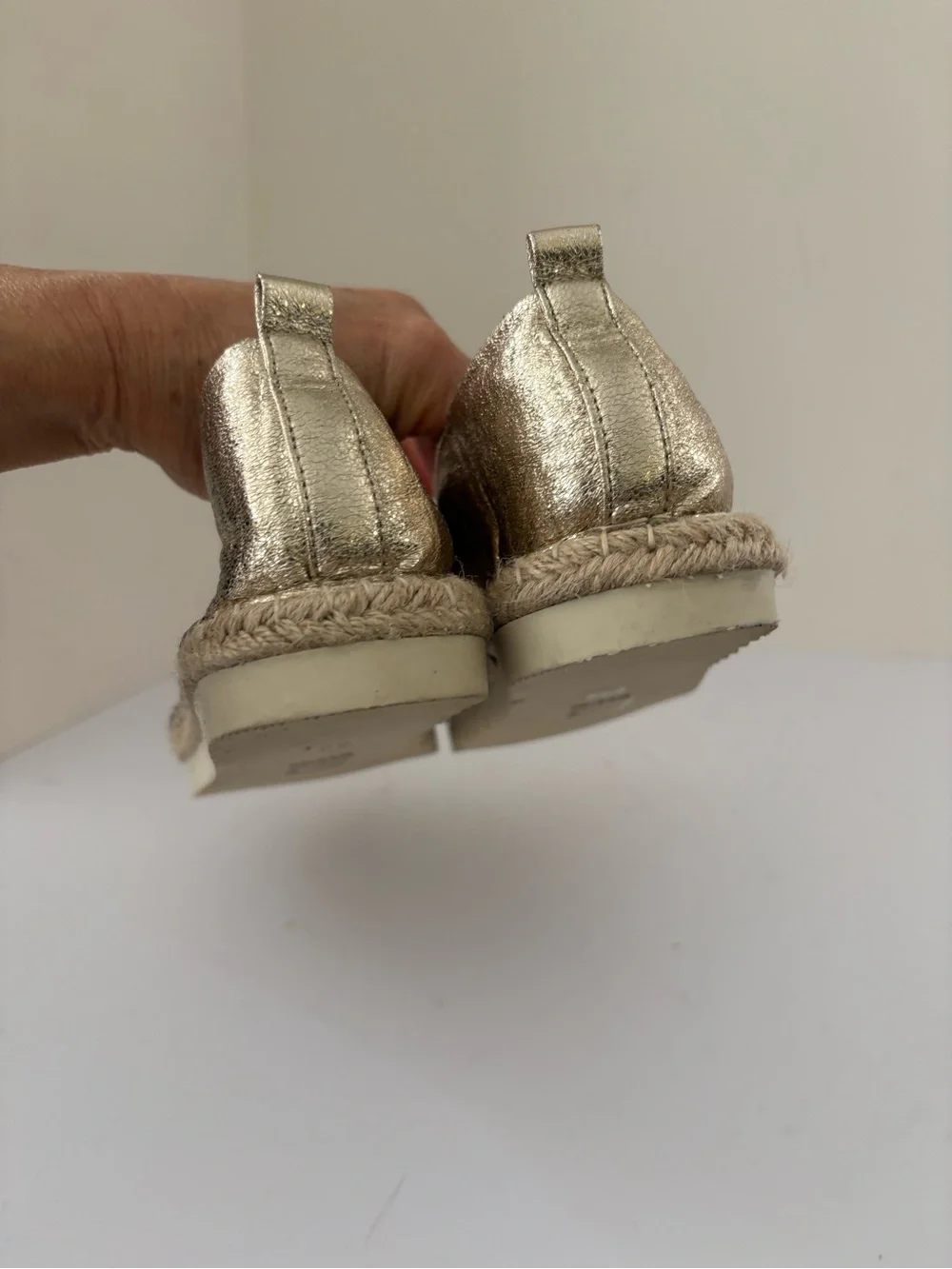 Patrizia by Spring Step Raiatea Espadrille/ Flats Metallic Gold. Sz 41 (9.5-10)